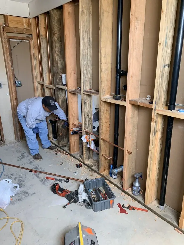 Commercial rough-in plumbing for Water Heater Replacement in Oakhurst Terrace